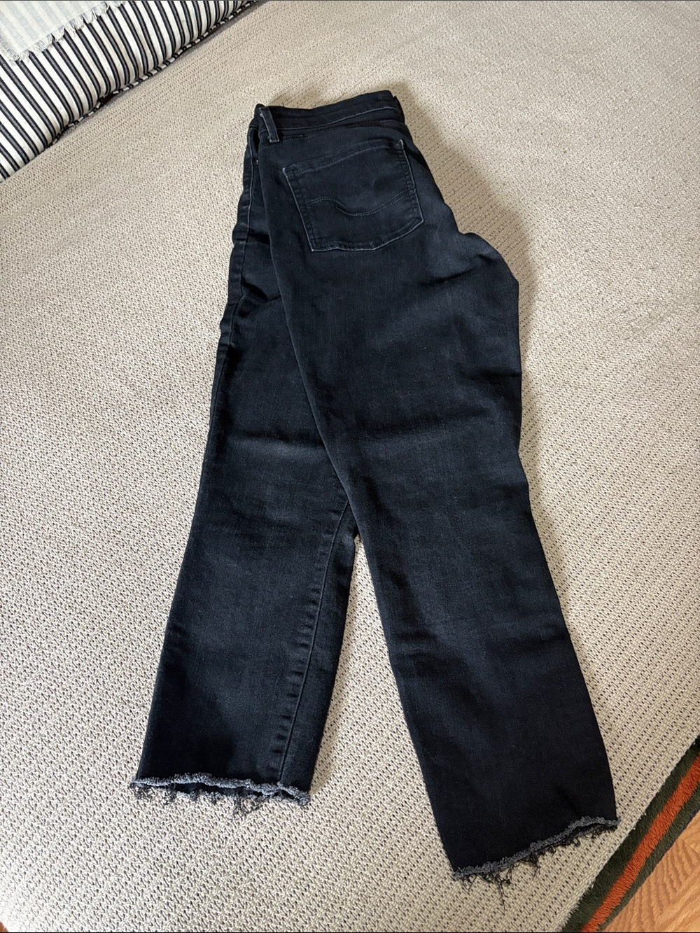 Levi's Women's Black Skinny Jeans with Raw Hem